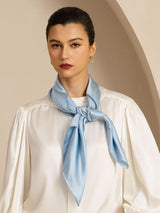 [LightBlue] SilkSilky-UK Pure Silk Scarf 002