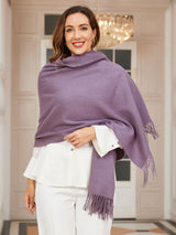 [Purple] SilkSilky-UK Wool Scarf 002