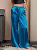 SilkSilky UK Pure Silk Womens Pants Teal 001