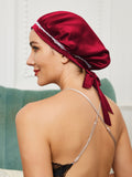 SilkSilky UK Pure Silk Sleep Cap Wine 002