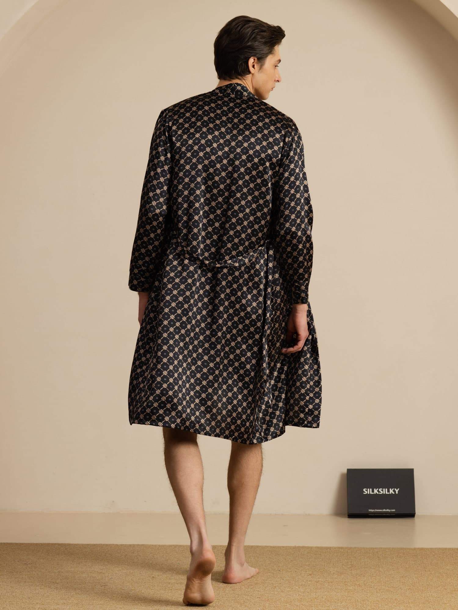 [Black Chain] SilkSilky-UK Long Sleeve Men's Pyjamas 002