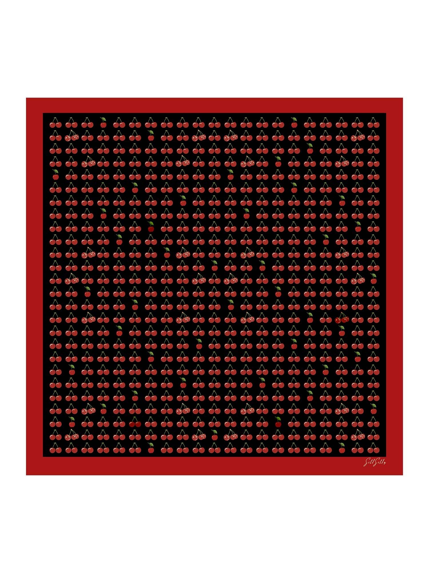 [Black Cherry] SilkSilky-UK Scarf 001