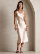 [Champagne] SilkSilky-UK Sleeveless Dress 001