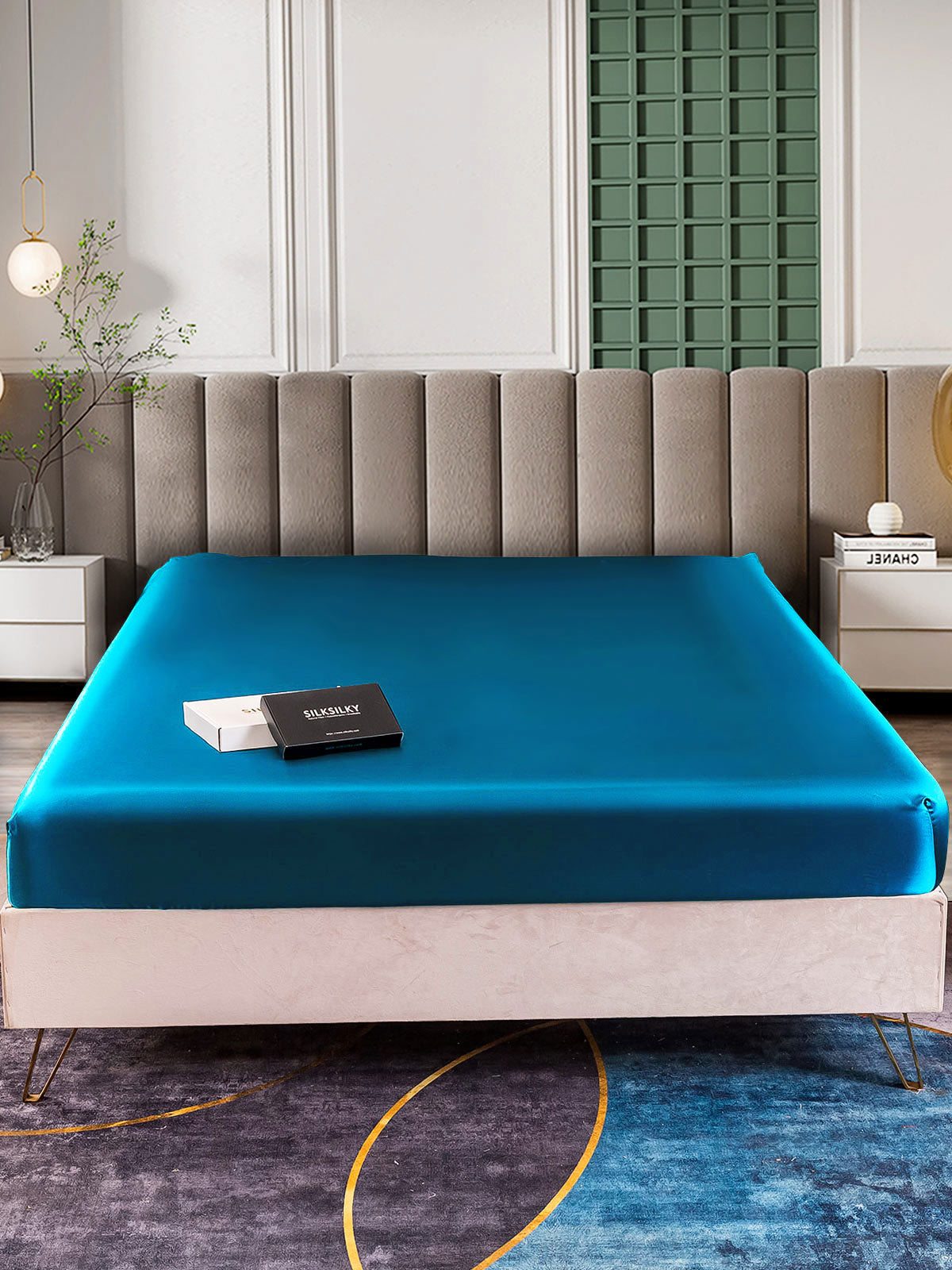 [Teal] SilkSilky-UK 25Momme Pure Silk Sheet 002