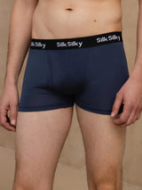 [Dark Blue] SilkSilky-UK 100% Silk Jersey Mens Underwear 005