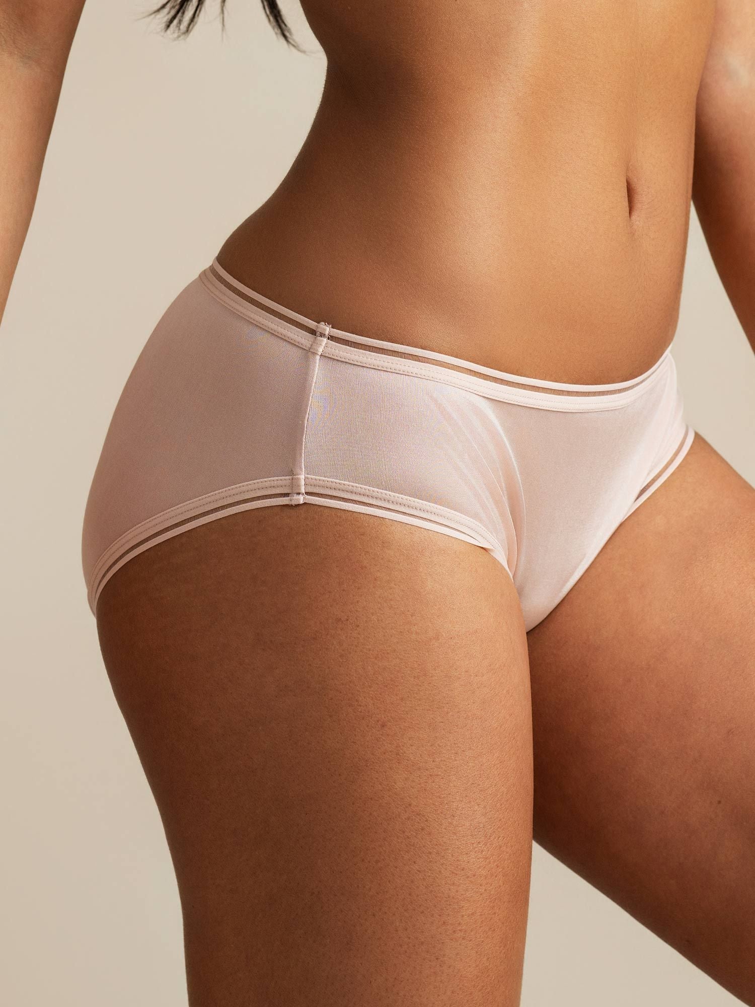 [Pale Mauve] SilkSilky-UK Pure Silk Panty 003,
