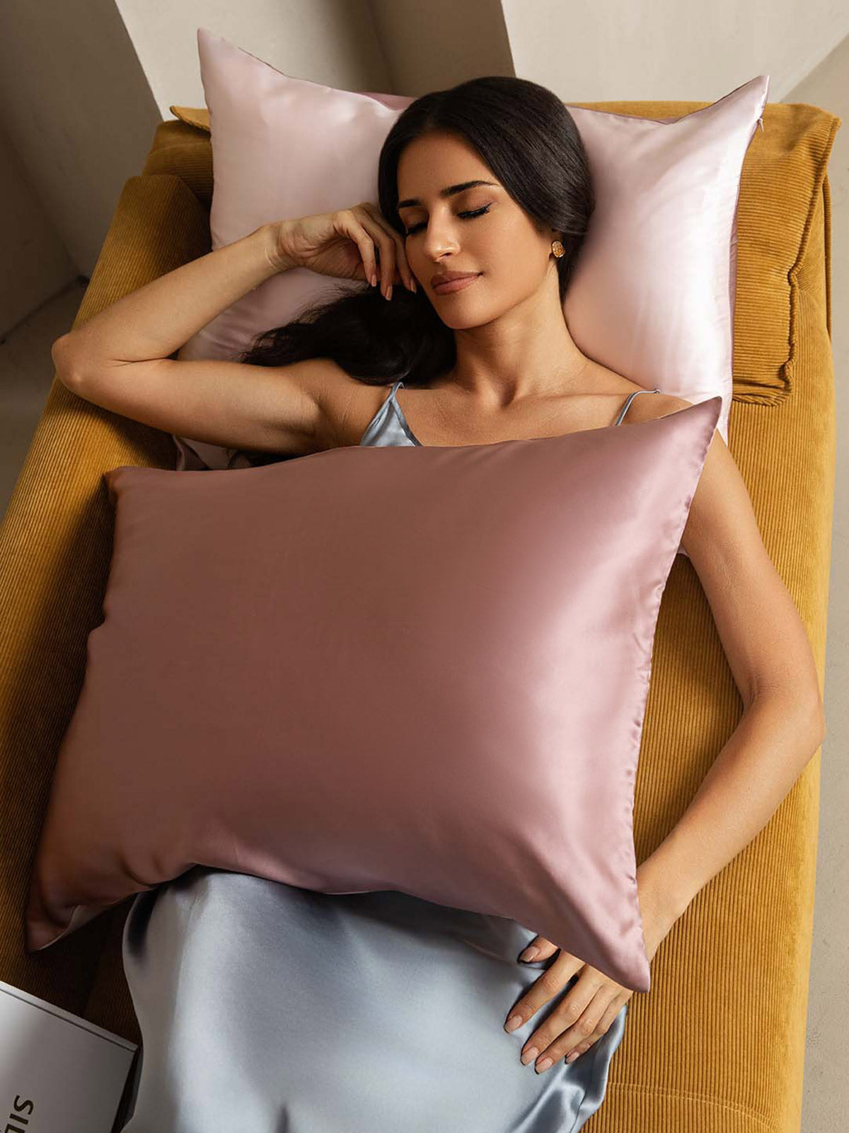 [PaleMauve+LightPink] SilkSilky-UK 22Momme Pure Silk Pillowcase 004