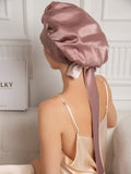 SilkSilky-UK Pure Silk Sleep Cap PaleMauve 002