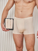 [Beige] SilkSilky-UK 100% Silk Jersey Men's Underwear 001