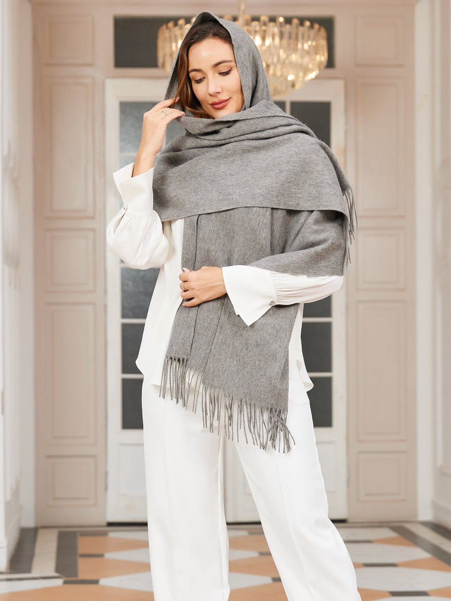 [Gray] SilkSilky-UK Wool Scarf 001
