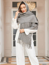 [Gray] SilkSilky-UK Wool Scarf 001