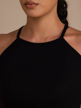[Black] SilkSilky-UK Sleeveless Crew Neck Camisole 006