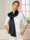 SilkSilky UK Pure Silk Scarf Black 003