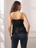 SilkSilky UK Pure Silk Sleeveless Cowl Neck Camisole Black 004