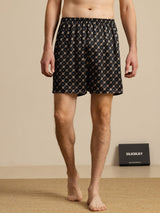 [Black Chain] SilkSilky-UK Men's Sleep Shorts 003