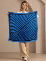 [Blue Arcs] SilkSilky-UK Scarf 004