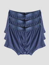 [Dark Blue] SilkSilky-UK 100% Silk Jersey Men's Underwear 005