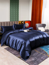 [Dark Blue] SilkSilky-UK 25Momme Bed Linen Set 003
