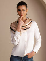 [Beige Square] SilkSilky-UK Scarf 003