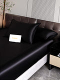 SilkSilky UK 22Momme Pure Silk Bedding Set Black 004