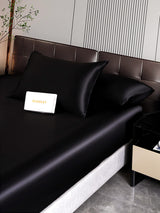 [Black] SilkSilky-UK 22Momme Bed Linen Set 006