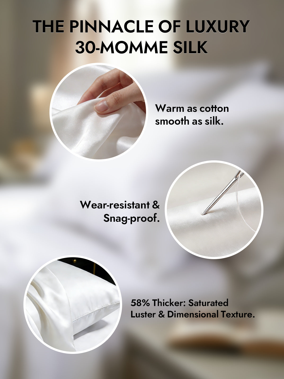 [White] SilkSilky-UK 30Momme Pillowcase 002