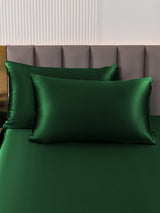 [Dark Green] SilkSilky-UK 22Momme Pure Silk Pillowcase 001