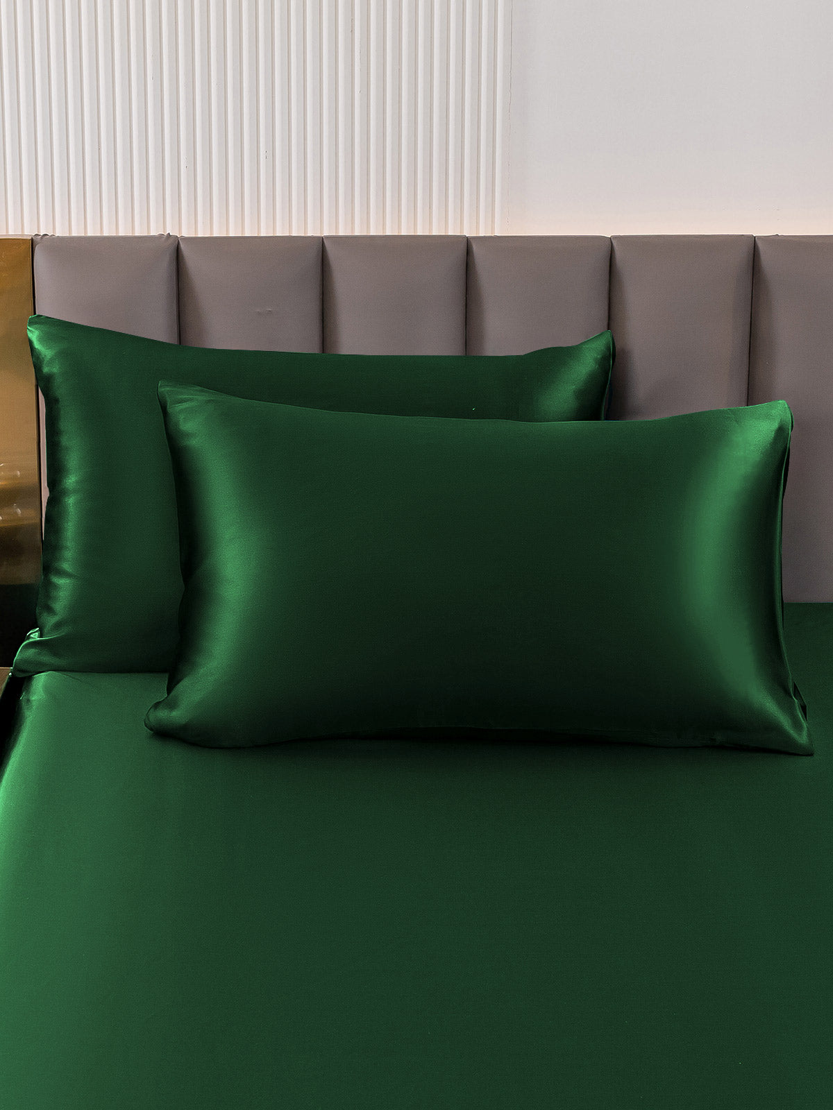 SilkSilky UK 22Momme Pure Silk Pillowcase DarkGreen 003