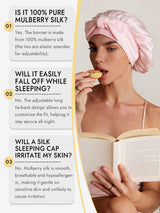 [Light Pink] SilkSilky-UK Sleep Cap 006