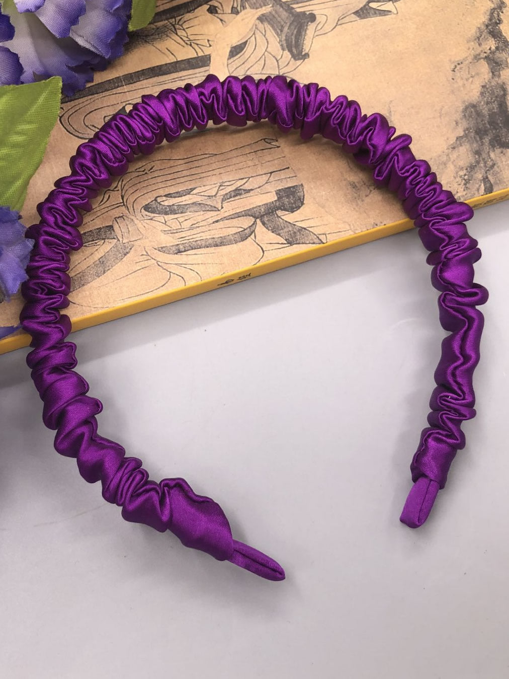 [Purple] SilkSilky-UK 19Momme Pure Silk Scrunchie 003