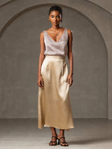 [Shadow Gray] SilkSilky-UK Sleeveless V Neck Camisole 008