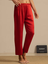 [Wine] SilkSilky-UK Women's Sleep Shorts 004