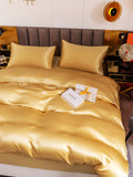 SilkSilky-UK 19Momme Pure Silk Duvet Cover Champagne 009