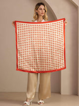 [Beige Cherry] SilkSilky-UK Scarf 003
