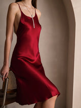 [Wine] SilkSilky-UK Spaghetti Strap Dress 003