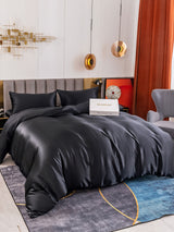 [Black] SilkSilky-UK 19Momme Bed Linen Set 001