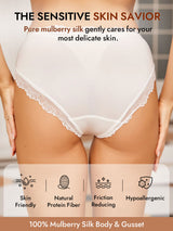 [White] SilkSilky-UK 100% Silk Jersey Panty 003