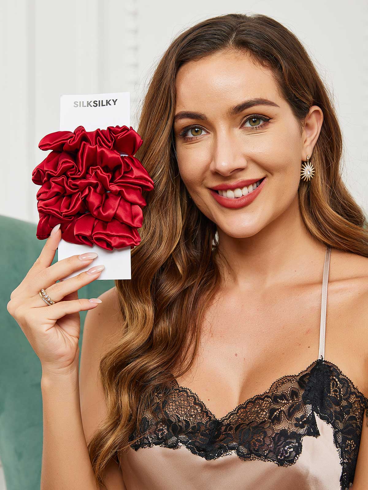 [Wine] SilkSilky-UK 19Momme Pure Silk Scrunchie 002