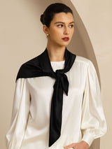 [Black] SilkSilky-UK Pure Silk Scarf 001
