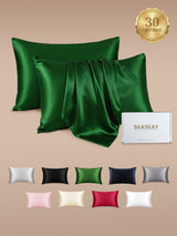 [Dark Green] SilkSilky-UK 30Momme Pillowcase 001
