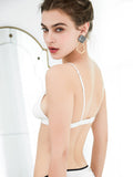 SilkSilky UK Silk Knitted Bra White 002