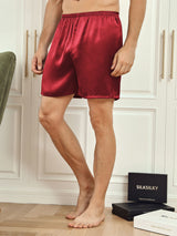 [Wine] SilkSilky-UK Men's Sleep Shorts 003