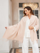 [Beige] SilkSilky-UK Wool Scarf 001