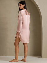 [Tuscany] SilkSilky-UK Long Sleeve Lapel Collar Nightshirt 002