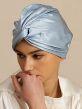 [Steel Blue] SilkSilky-UK 22Momme Sleep Cap 006