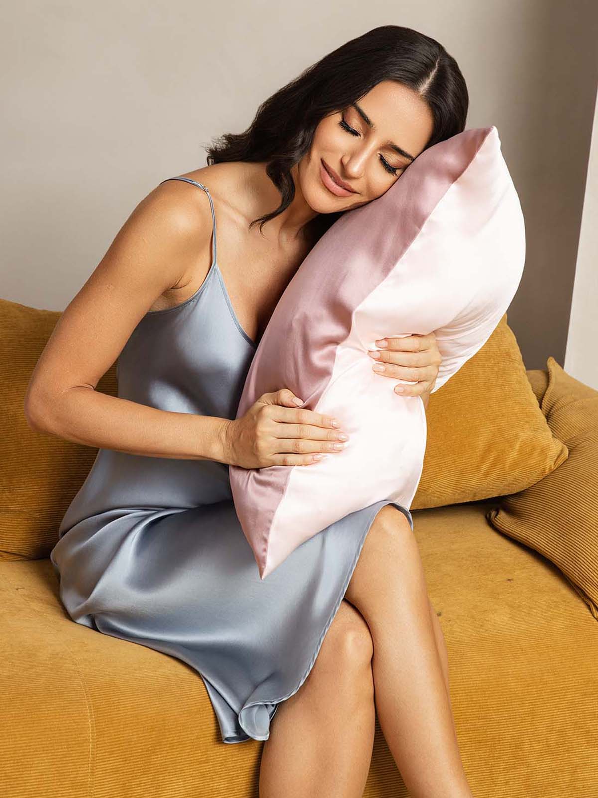 [PaleMauve+LightPink] SilkSilky-UK 22Momme Pure Silk Pillowcase 003