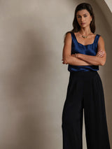 [Dark Blue] SilkSilky-UK Sleeveless Camisole 005
