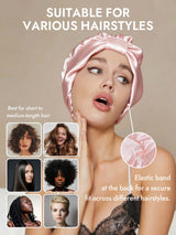 [Pink] SilkSilky-UK Sleep Cap 005
