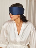 SilkSilky UK 19Momme Pure Silk Eye Mask DarkBlue 002