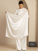 [White] SilkSilky-UK Scarf 003